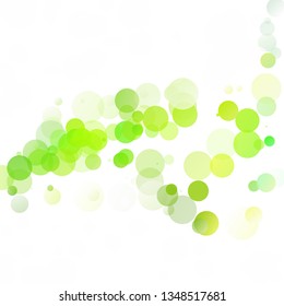 Bubbles Circle Dots Unique Green Bright Vector Background