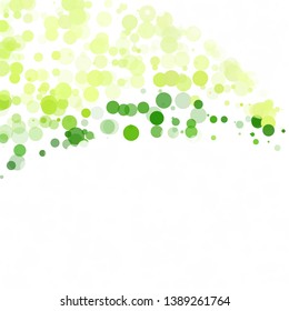 Bubbles Circle Dots Unique Green Bright Vector Background