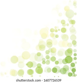 Bubbles Circle Dots Unique Green Bright Vector Background