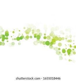 Bubbles Circle Dots Unique Green Bright Vector Background