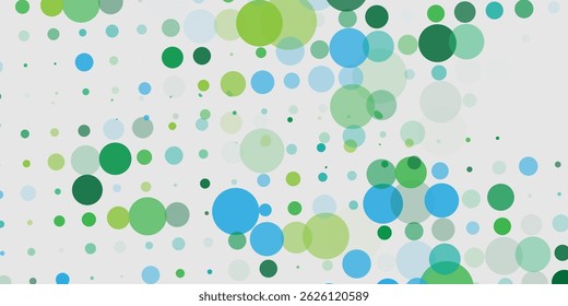 Bubbles Circle Dots Unique Green Bright Vector Background