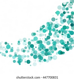 Bubbles Circle Dots Unique Green Bright Vector Background