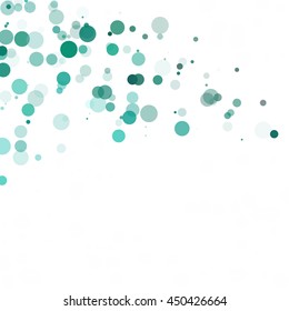 Bubbles Circle Dots Unique Green Bright Vector Background