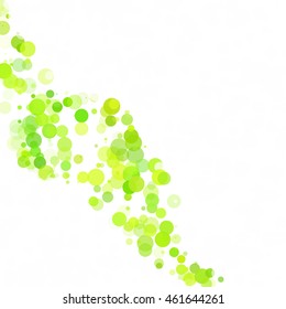 Bubbles Circle Dots Unique Green Bright Vector Background
