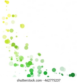 Bubbles Circle Dots Unique Green Bright Vector Background