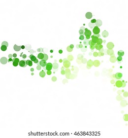 Bubbles Circle Dots Unique Green Bright Vector Background