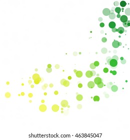 Bubbles Circle Dots Unique Green Bright Vector Background