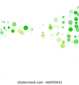 Bubbles Circle Dots Unique Green Bright Vector Background