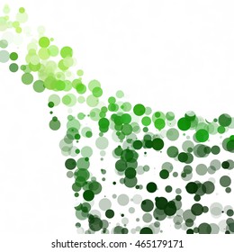 Bubbles Circle Dots Unique Green Bright Vector Background