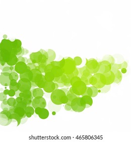 Bubbles Circle Dots Unique Green Bright Vector Background