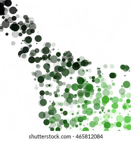 Bubbles Circle Dots Unique Green Bright Vector Background