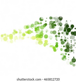 Bubbles Circle Dots Unique Green Bright Vector Background