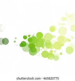 Bubbles Circle Dots Unique Green Bright Vector Background