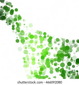 Bubbles Circle Dots Unique Green Bright Vector Background