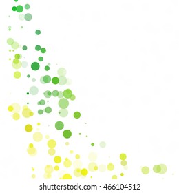 Bubbles Circle Dots Unique Green Bright Vector Background