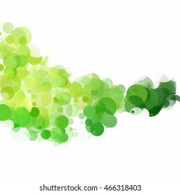 Bubbles Circle Dots Unique Green Bright Vector Background