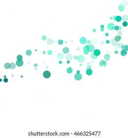 Bubbles Circle Dots Unique Green Bright Vector Background