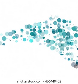 Bubbles Circle Dots Unique Green Bright Vector Background