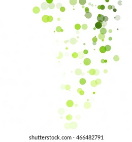 Bubbles Circle Dots Unique Green Bright Vector Background
