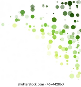 Bubbles Circle Dots Unique Green Bright Vector Background