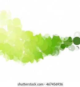 Bubbles Circle Dots Unique Green Bright Vector Background