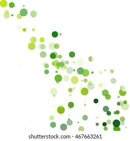 Bubbles Circle Dots Unique Green Bright Vector Background