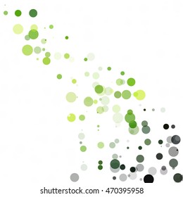 Bubbles Circle Dots Unique Green Bright Vector Background