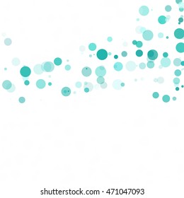 Bubbles Circle Dots Unique Green Bright Vector Background
