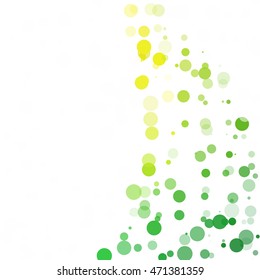 Bubbles Circle Dots Unique Green Bright Vector Background