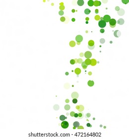Bubbles Circle Dots Unique Green Bright Vector Background