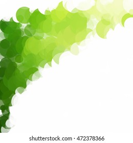 Bubbles Circle Dots Unique Green Bright Vector Background