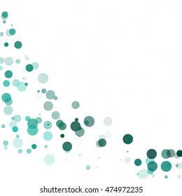 Bubbles Circle Dots Unique Green Bright Vector Background
