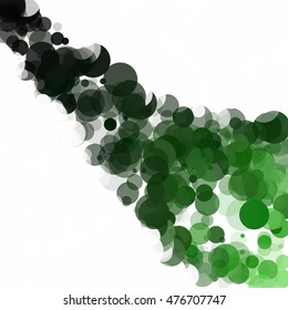 Bubbles Circle Dots Unique Green Bright Vector Background