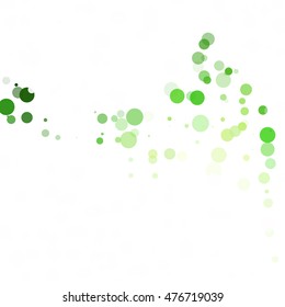 Bubbles Circle Dots Unique Green Bright Vector Background