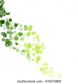 Bubbles Circle Dots Unique Green Bright Vector Background