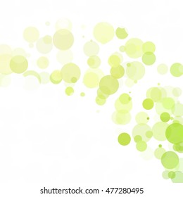 Bubbles Circle Dots Unique Green Bright Vector Background