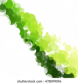 Bubbles Circle Dots Unique Green Bright Vector Background