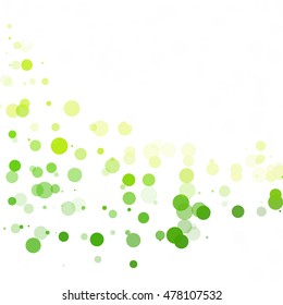 Bubbles Circle Dots Unique Green Bright Vector Background