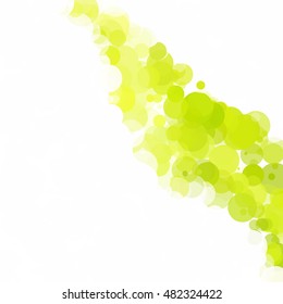 Bubbles Circle Dots Unique Green Bright Vector Background