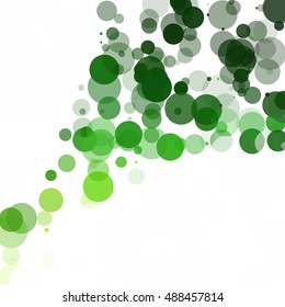 Bubbles Circle Dots Unique Green Bright Vector Background