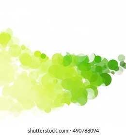 Bubbles Circle Dots Unique Green Bright Vector Background