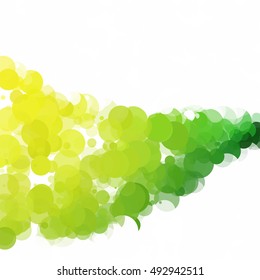 Bubbles Circle Dots Unique Green Bright Vector Background