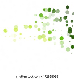 Bubbles Circle Dots Unique Green Bright Vector Background