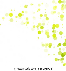 Bubbles Circle Dots Unique Green Bright Vector Background