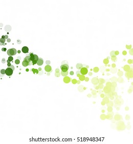 Bubbles Circle Dots Unique Green Bright Vector Background