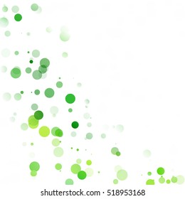 Bubbles Circle Dots Unique Green Bright Vector Background