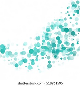 Bubbles Circle Dots Unique Green Bright Vector Background