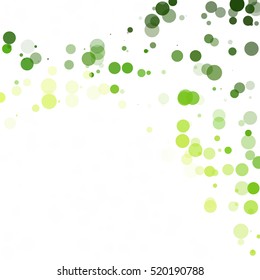 Bubbles Circle Dots Unique Green Bright Vector Background