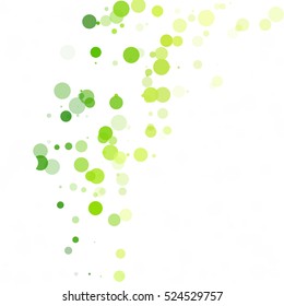 Bubbles Circle Dots Unique Green Bright Vector Background