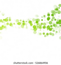 Bubbles Circle Dots Unique Green Bright Vector Background